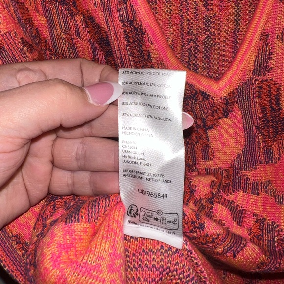 Anthropologie Pink Abstract Knit Dolman Top XS NWT - Picture 12 of 12